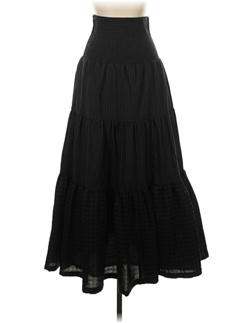 Black Tiered Maxi Skirt - Women's Flowy Skirt